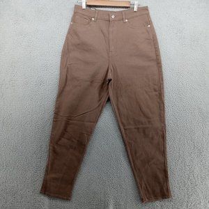 Divided Jeans Womens 10 Brown Loose Mom Fit High Waist Ankle Length Casual